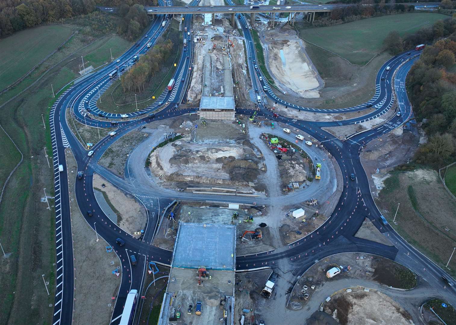 Traffic is moving slowly after the M2 London-bound, near the Stockbury Roundabout, was blocked. Picture: Phil Drew