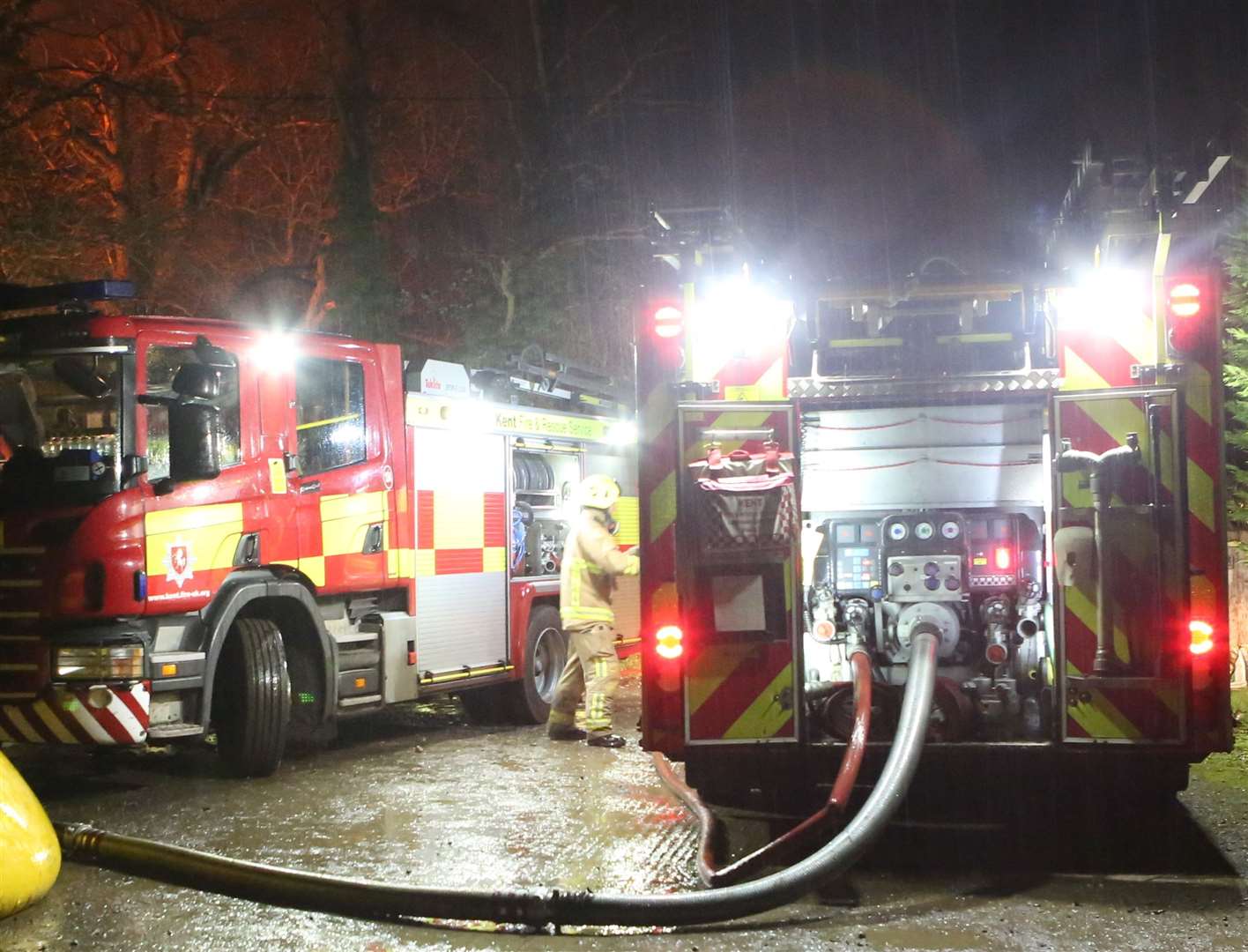 Fire crews tackled the blaze last night. Stock photo