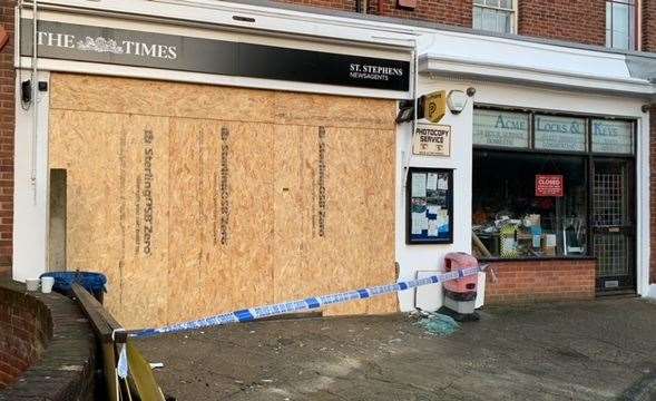 St. Stephens News in Canterbury will be closed for at least two weeks while the damage is repaired