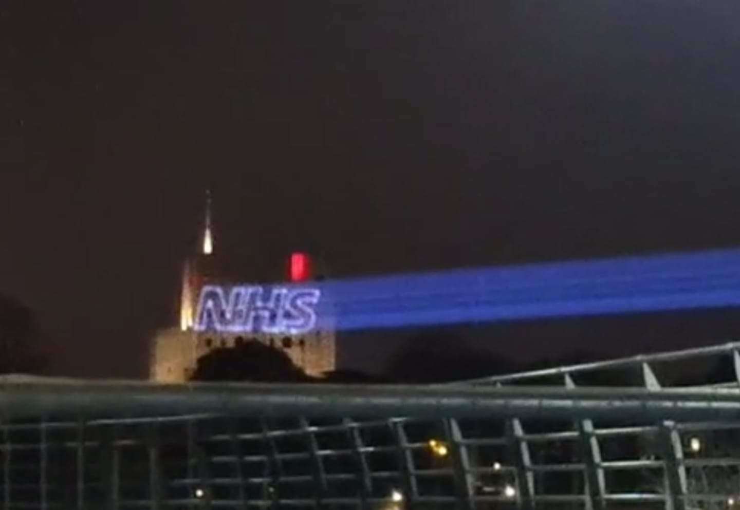 NHS light shone on Rochester Castle