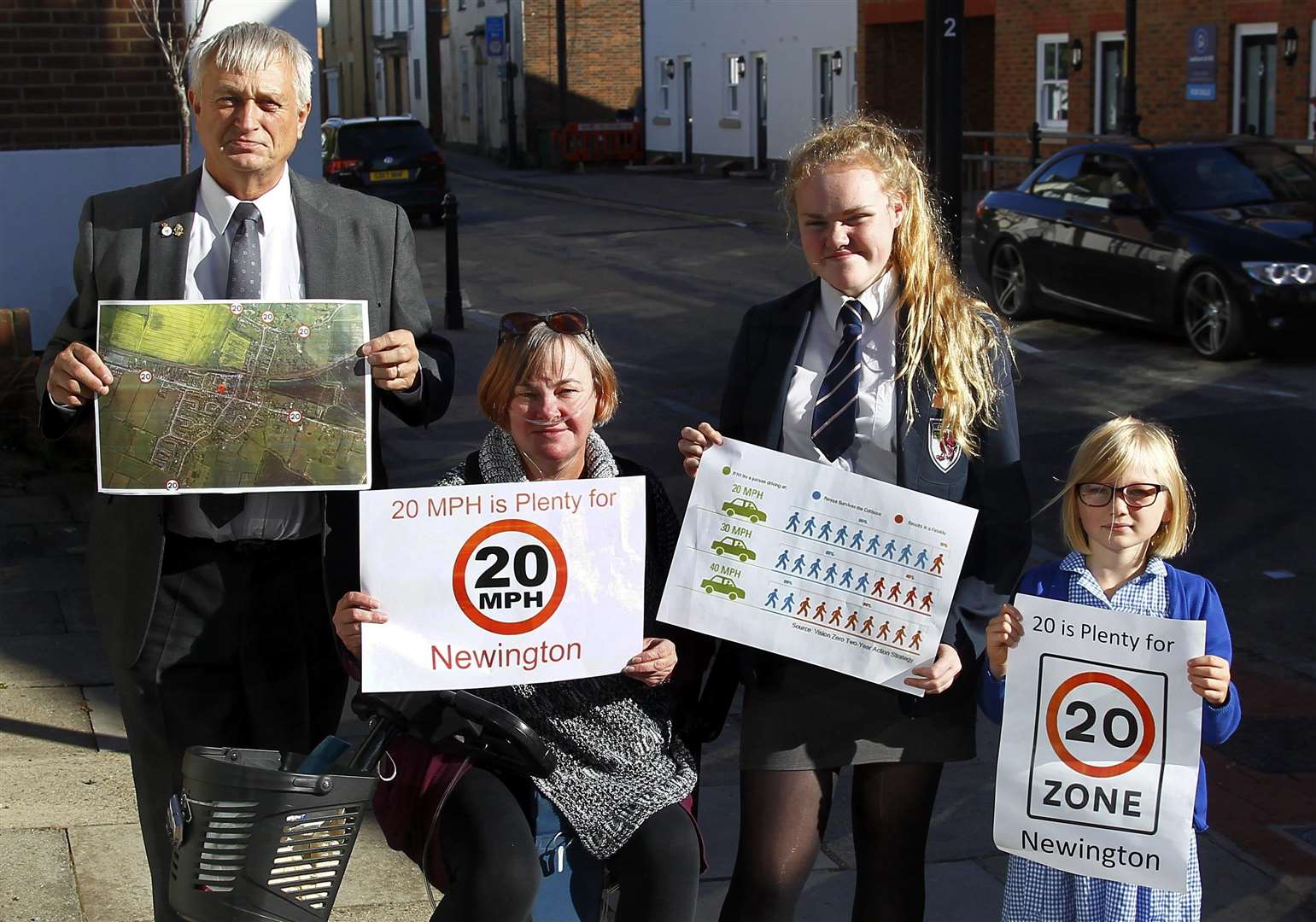 Richard Palmer, Jayne Venables with daughter Lucy, 13, and Bethany McKenna, 6