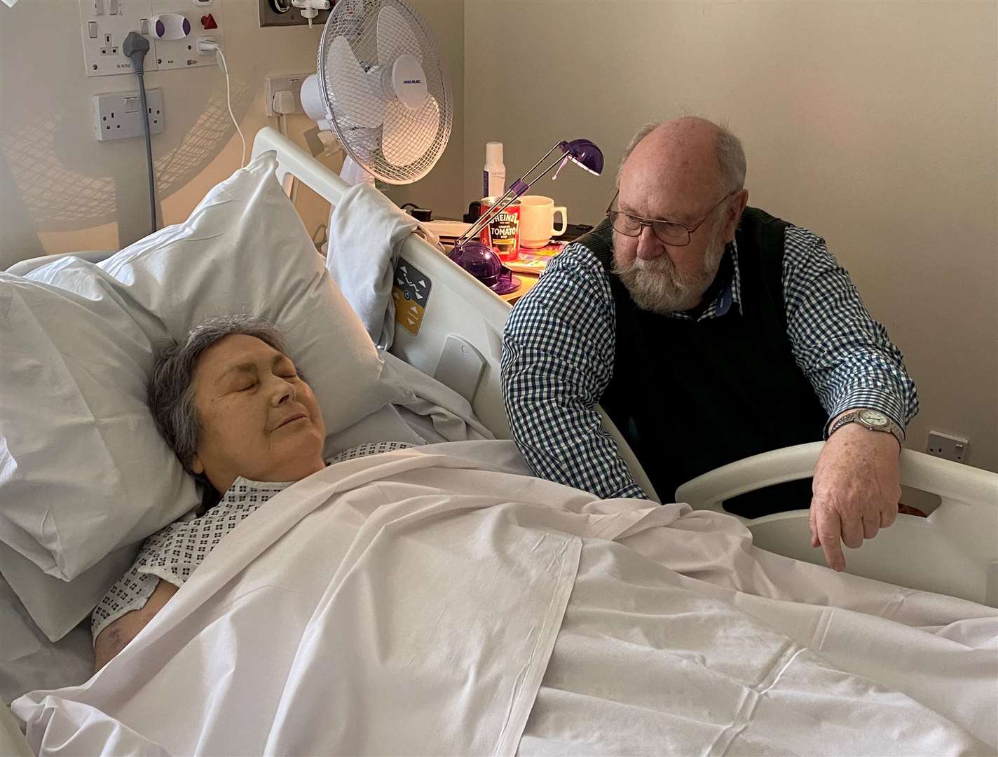 Mike Moroney at wife Pauline’s side in her final days at Margate’s QEQM Hospital