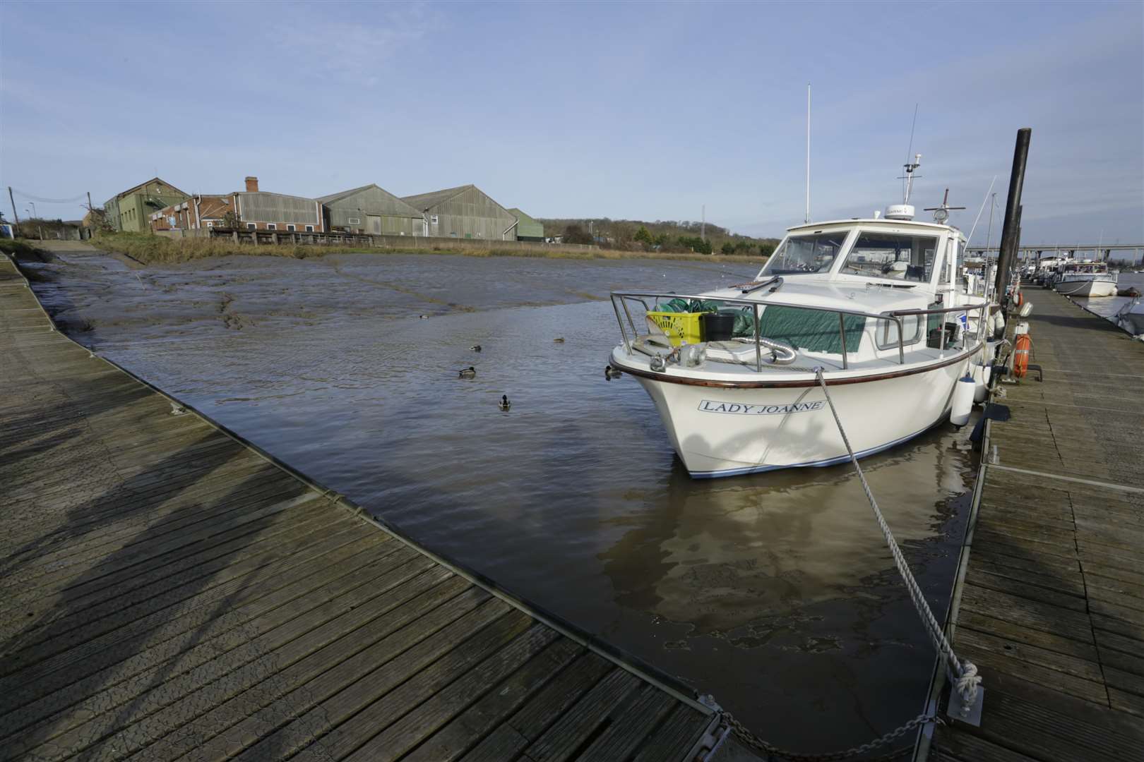 Cuxton Marina, where Pat Lamb's body was found