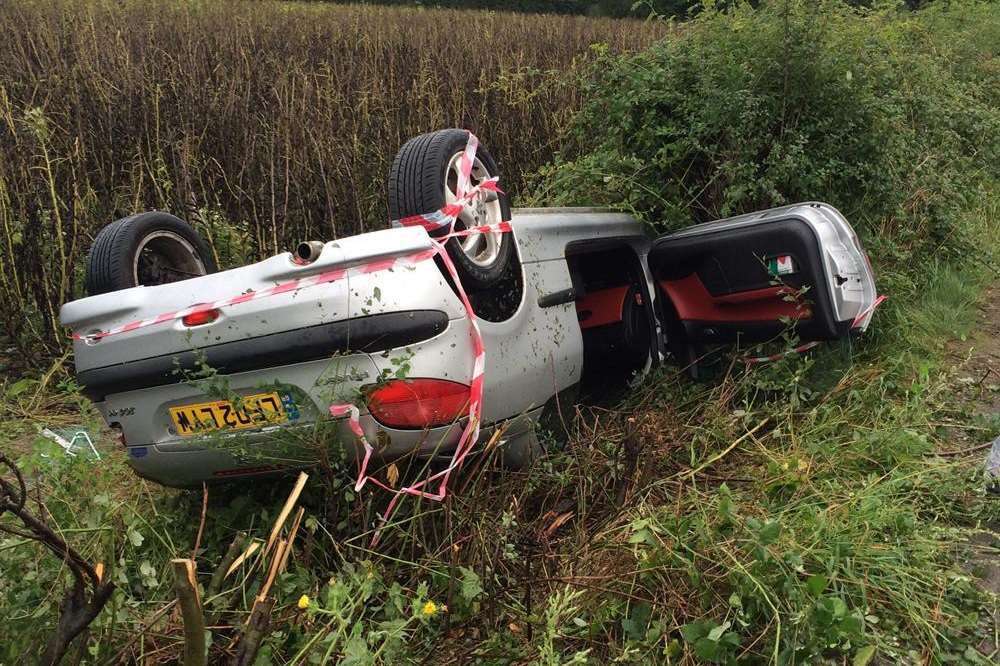 Lauren walked away unscathed from the wreck