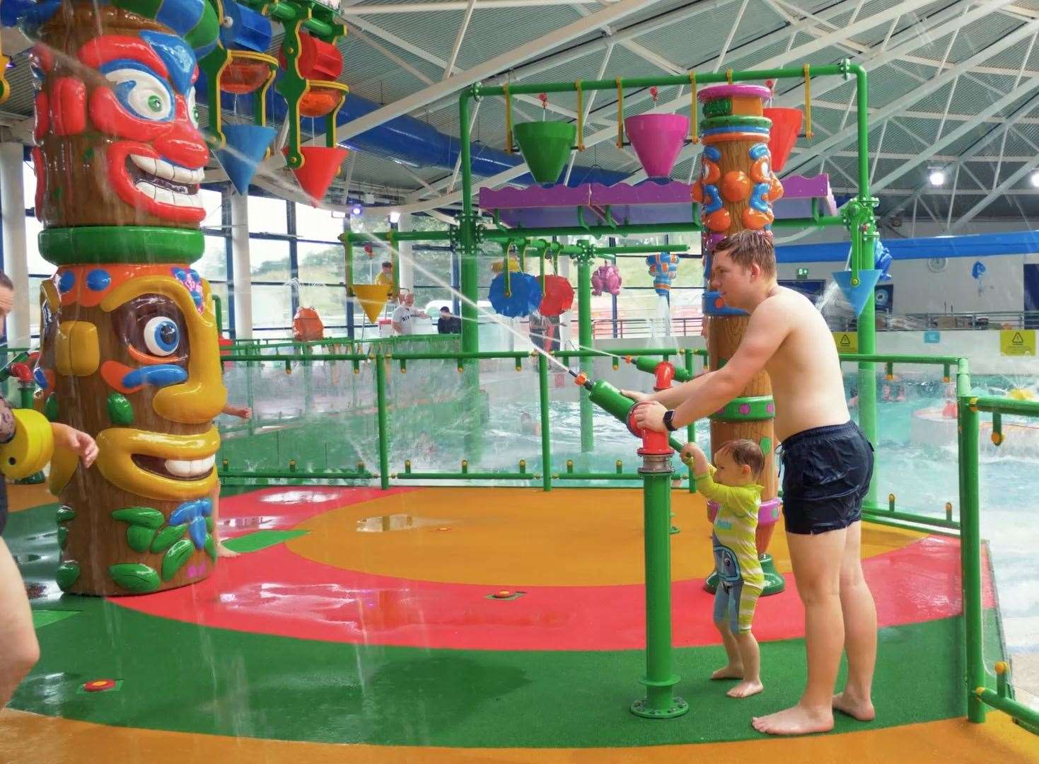 The new splash pad at Maidstone Leisure Centre opened earlier this month