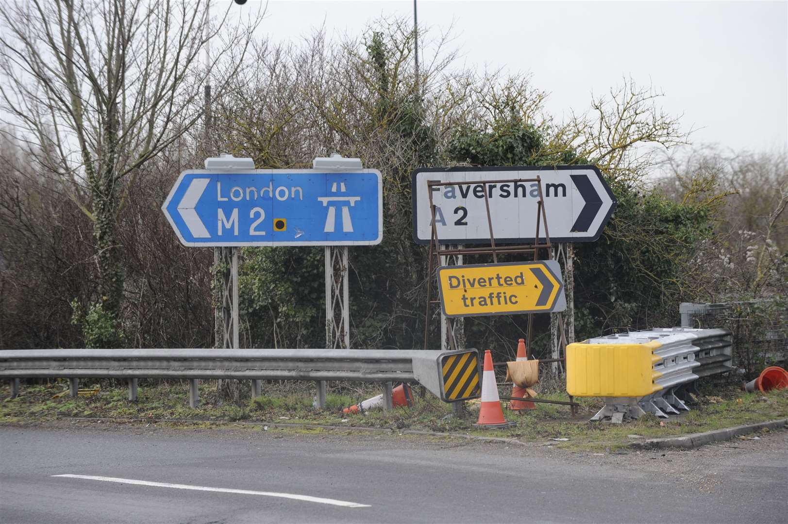 EU-bound lorries have been turned around at Brenley Corner by the police. Stock image by Tony Flashman