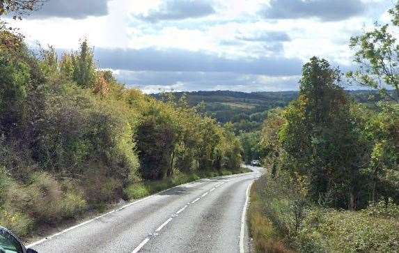 Fire crews cut a man from an overturned car in Ash Tree Lane, Chatham. Picture: Google