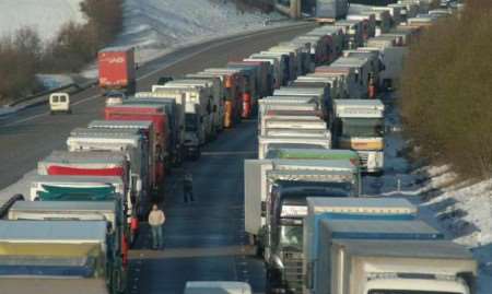 A familiar scene on the M20. Picture: GARY BROWNE