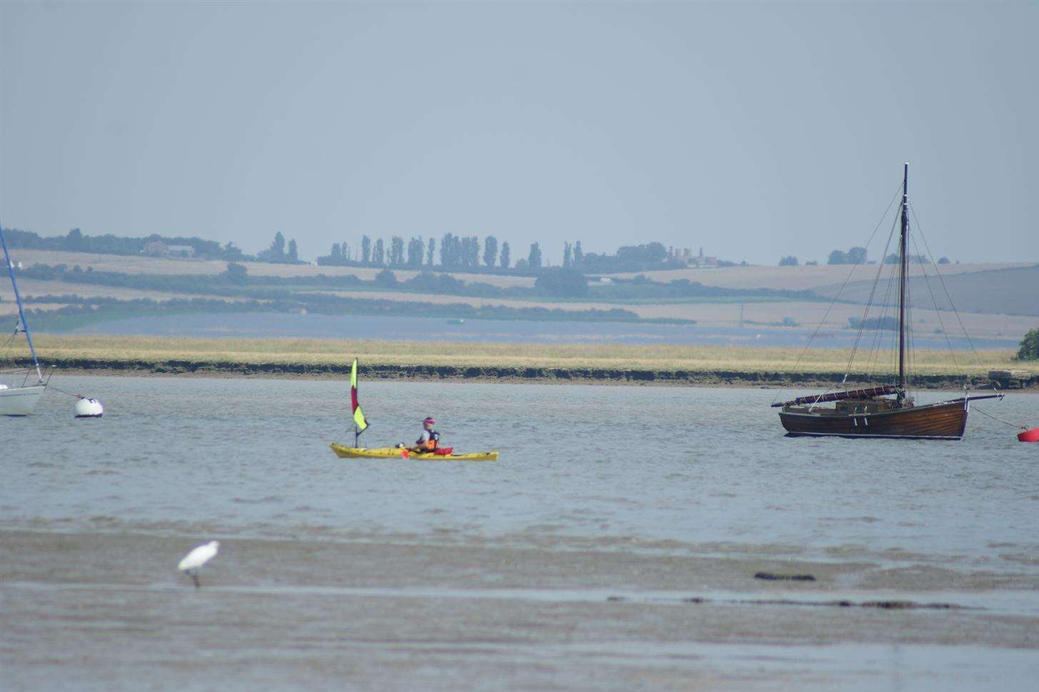 Albert Walton is taking part in this year's Round the Island Race in a kayak with a sail on the back