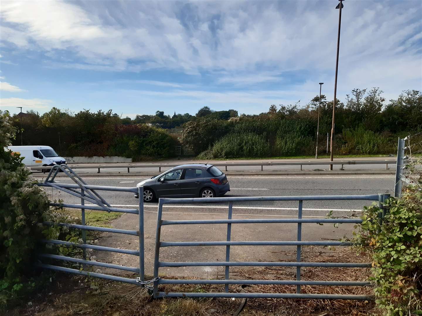 The flytippers came through the gate to the field off Berwick Way