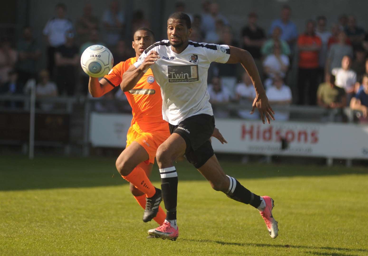 Danny Mills on the run against Braintree Picture: Steve Crispe