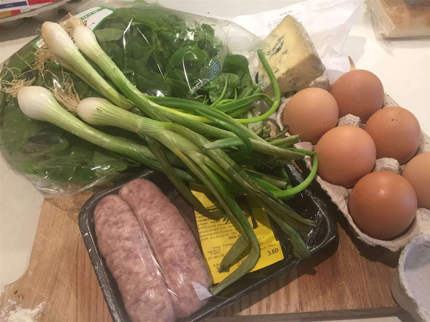 Omlette ingredients