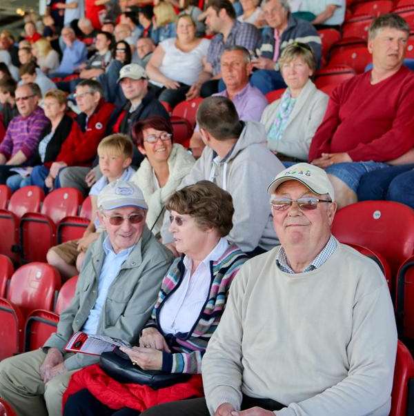 Fans watch the action at Central Park