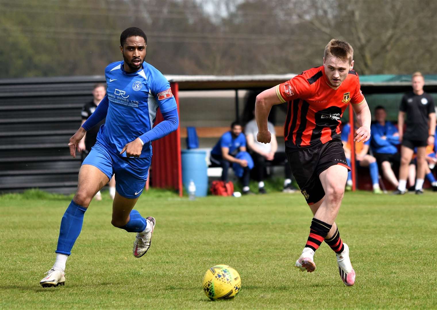 The Brickies make progress against Herne Bay Picture: Ken Medwyn