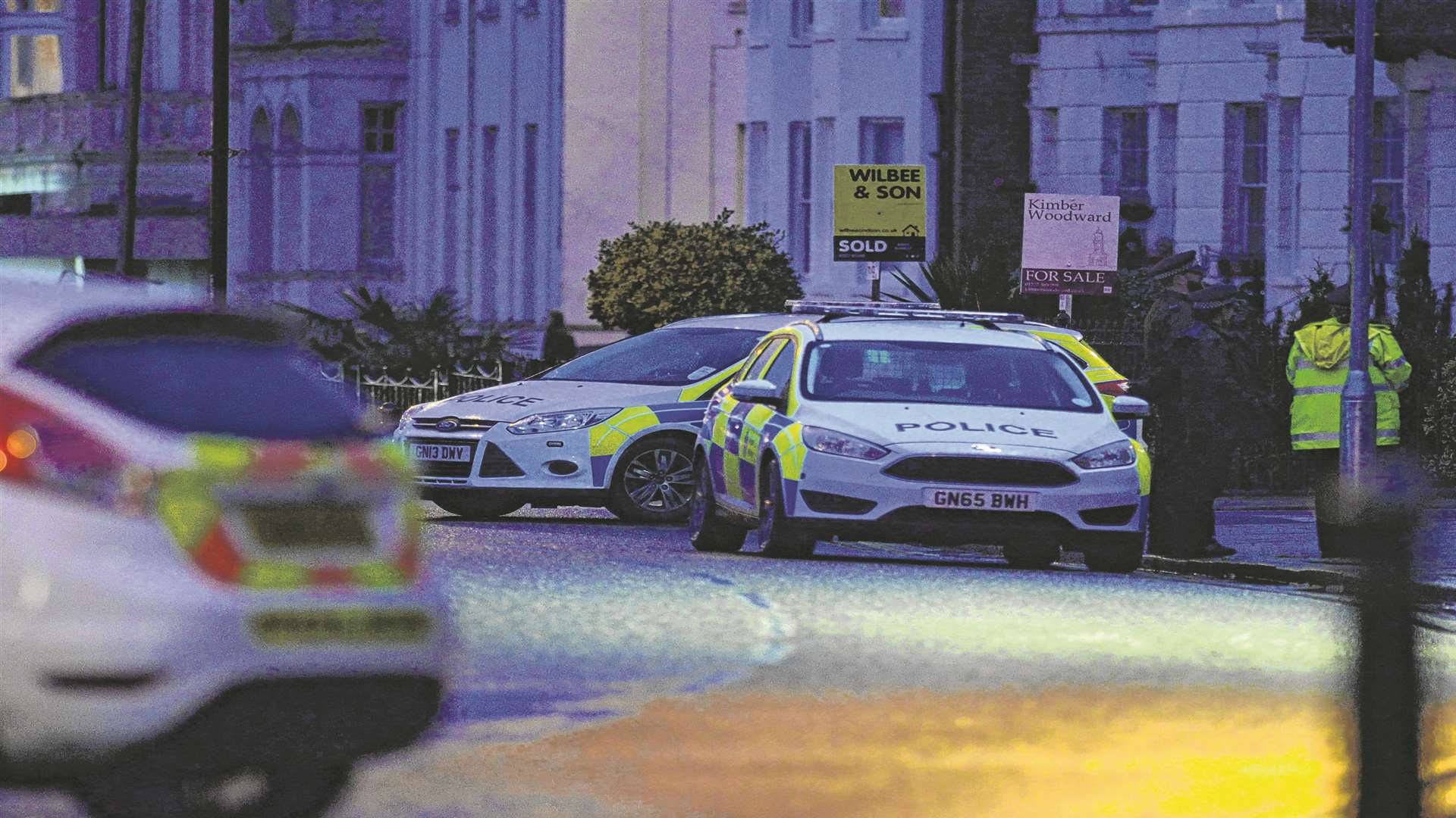 Police at the scene. Picture: Chris Davey