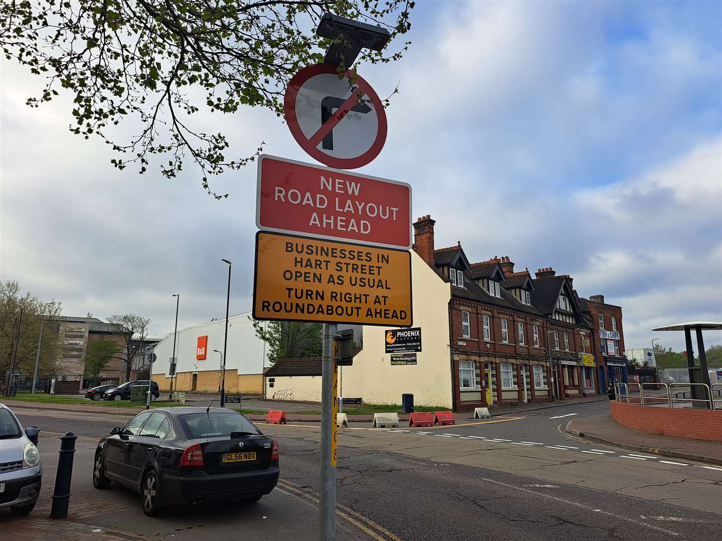 The scheme, which bans entry to Hart Street from the Barker Road entrance near The Broadway, is to stay. Centre, Cllr Paul Harper