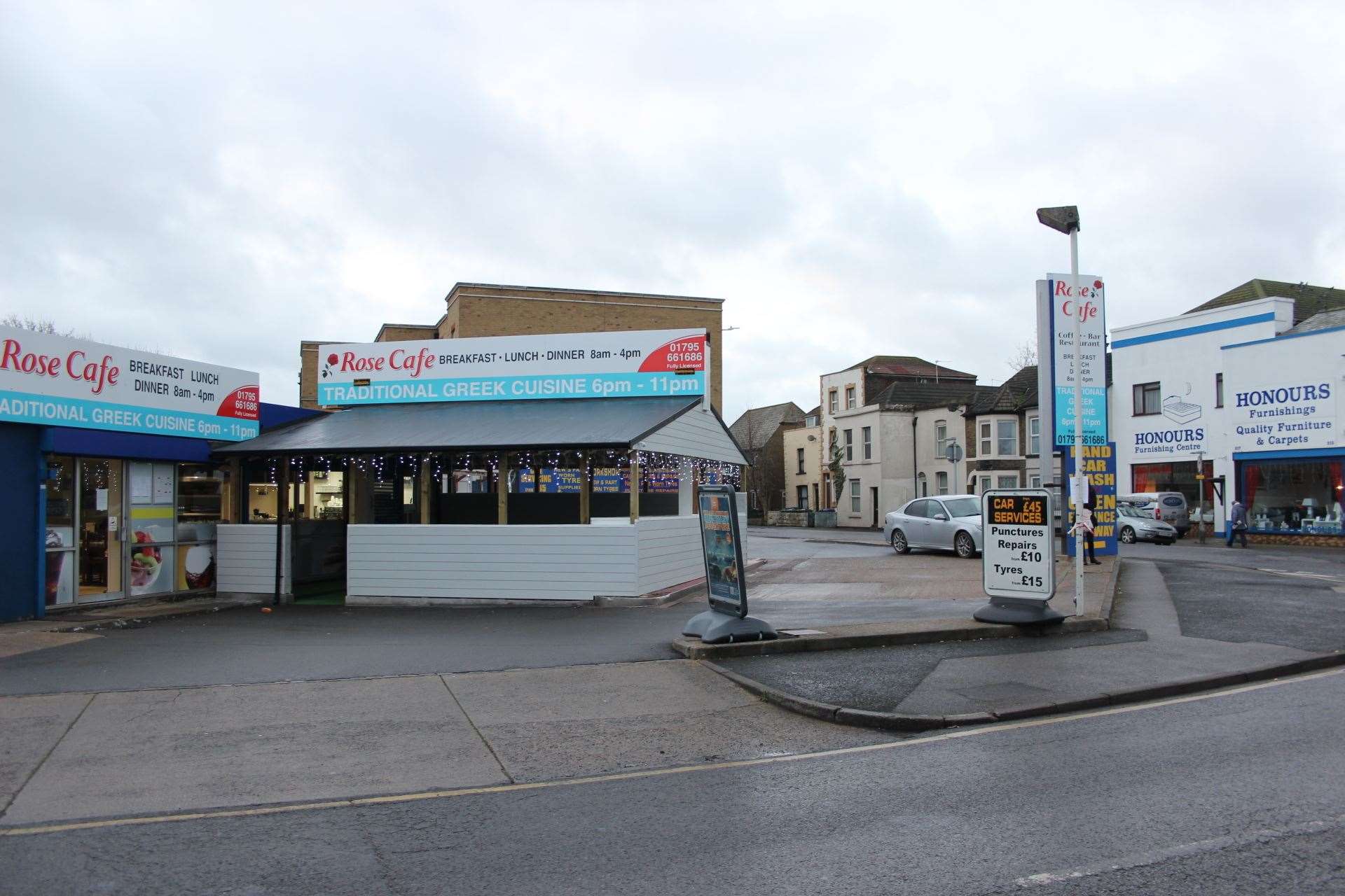 Rose Cafe on the site of the former Gulf Oil petrol station in Sheerness