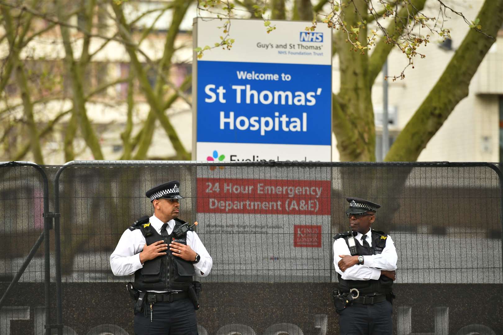 Boris Johnson has praised the NHS staff who treated him while at St Thomas’ Hospital in central London with coronavirus symptoms (Dominic Lipinski/PA)