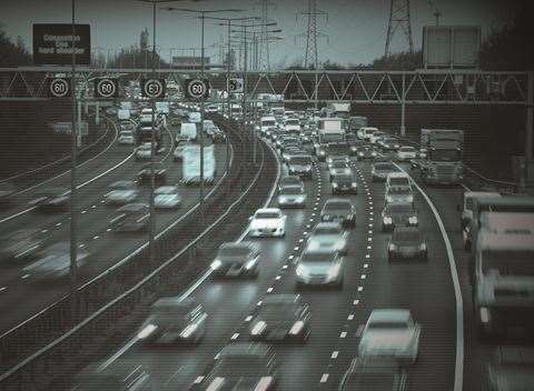 Traffic at Dartford Crossing. Stock picture (7754805)