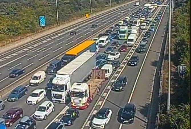 There are long delays on the M25. Picture: National Highways