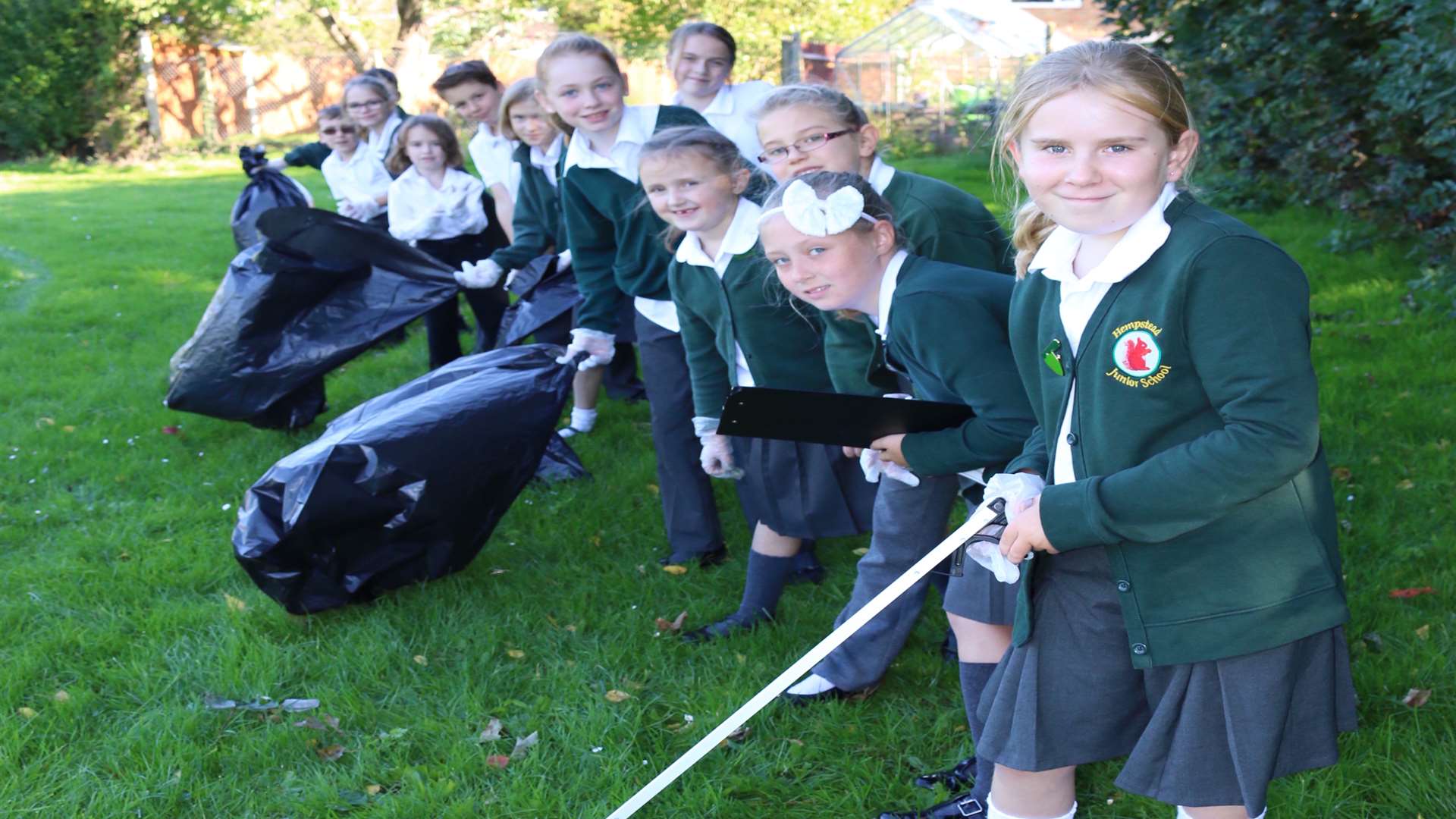 Students from all years in Hempstead Junior School volunteer in the Eco club