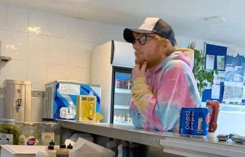 Singer Ed Sheeran visited Greatstone Fish Bar in Romney Marsh in 2019. Picture: Greatstone Fish Bar