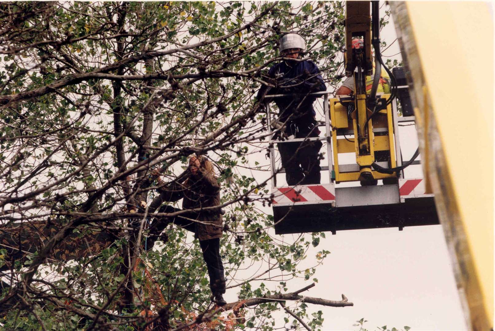 Protesters at the construction of the New Thanet Way in 1995. The A299 was upgraded between 1989 and 1997 to dual carriageway for almost its entire length