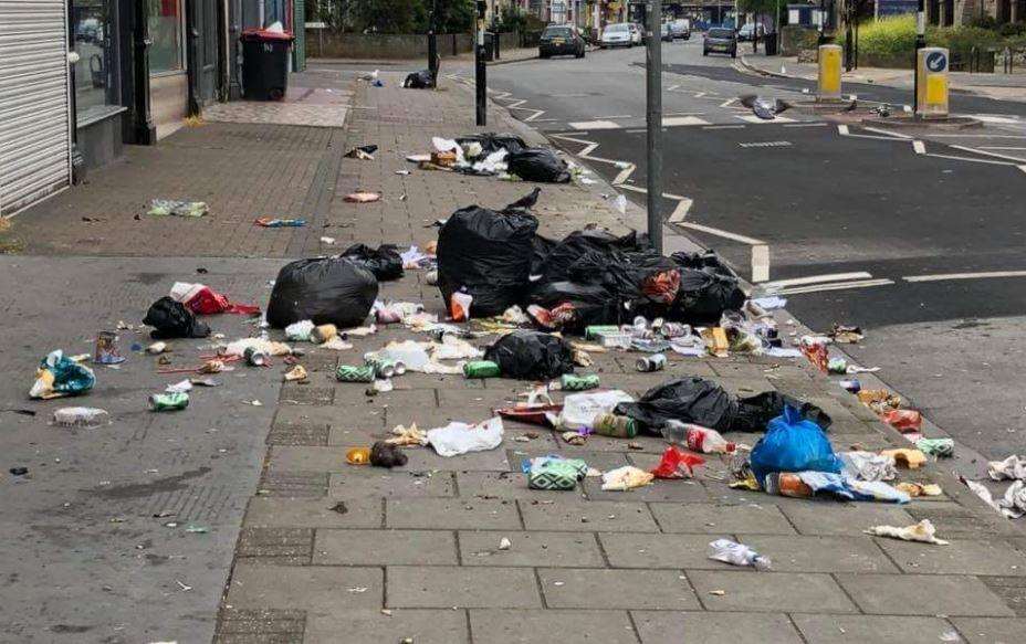 Shop owners are angry at the mess. Pic: Spencer Hickman (2609493)