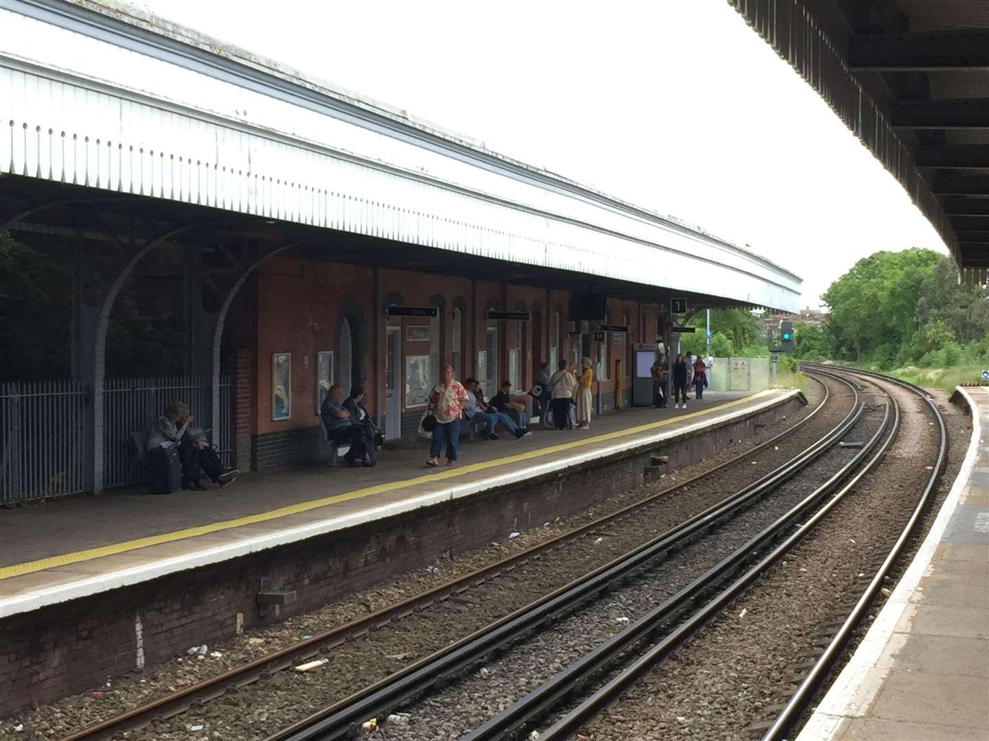 The platform at Whitstable railway station