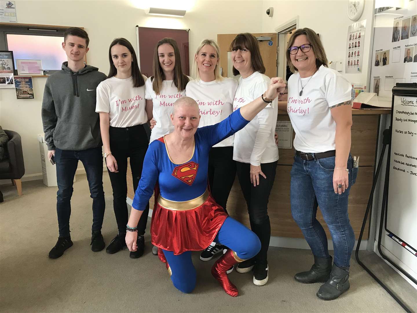 Shirley Ridge, from Birchington, rings the chemotherapy bell at the QEQM in Margate to mark the end of her breast cancer treatment. Picture: EKHUFT (7219101)