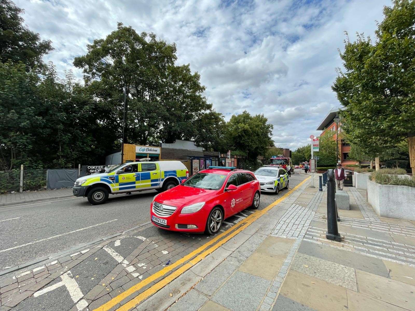 A heavy police presence was called in to the town centre, close to Maidstone East railway station