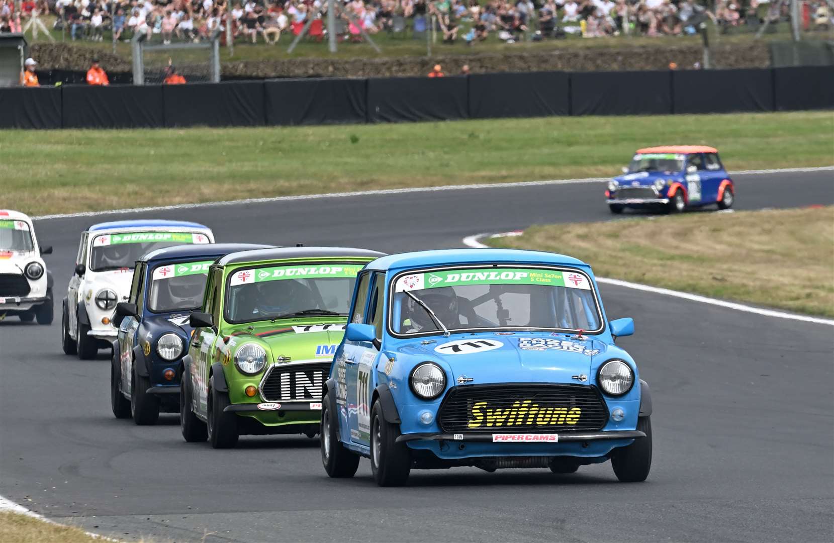 Giles Page, from Rolvenden, finished ninth and 10th, but retired from race one, in the S class of the Mini Se7en category. Picture: Simon Hildrew