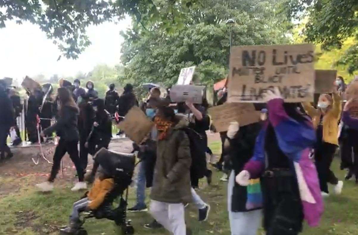 Hundreds have joined in the march