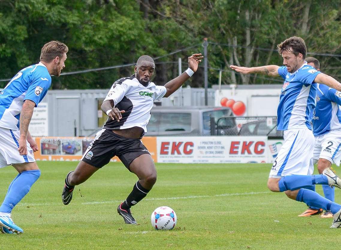 Nathan Elder in action for Dover earlier this season .Picture: Roger Charles