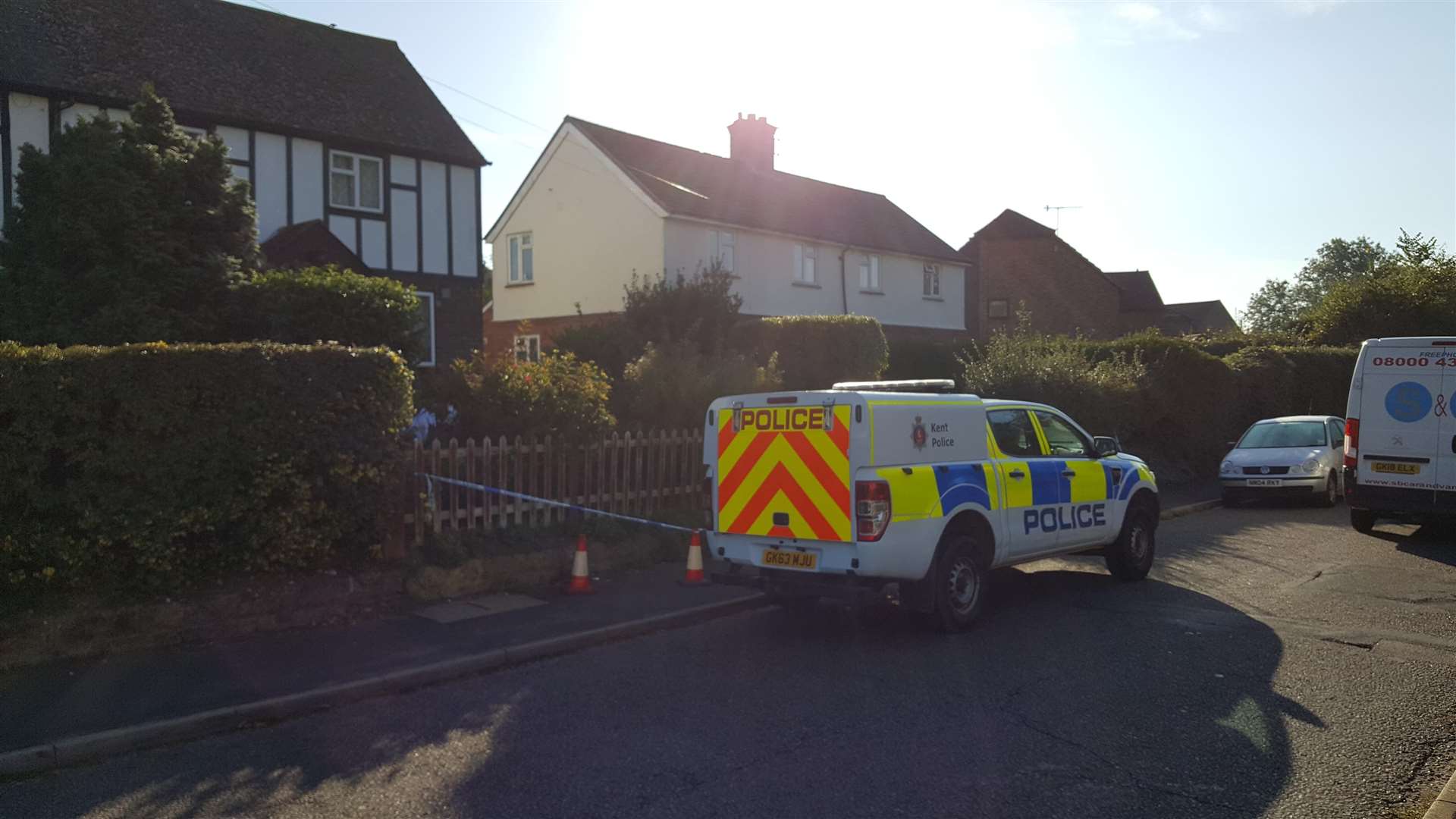 Police outside the house