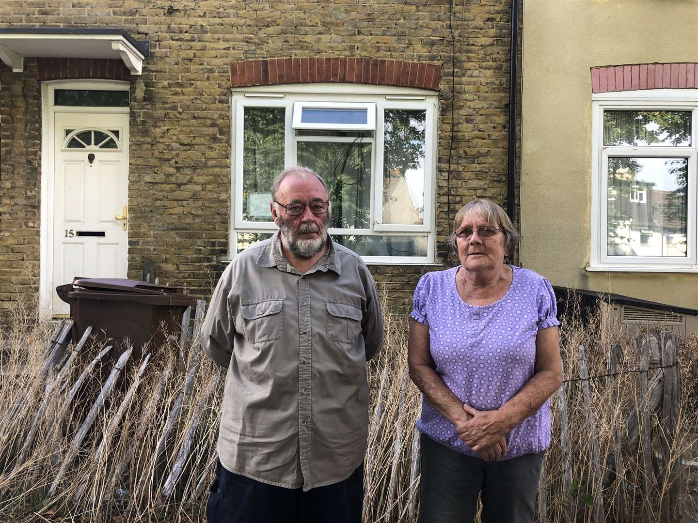 From left: Mick Jones and Janet Russell were concerned about the cat