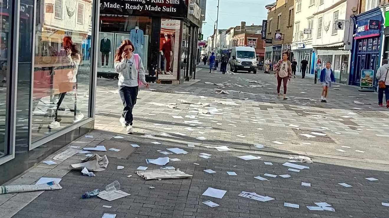 Betting slips in Week Street, Maidstone. Picture: Dirk Wickenden