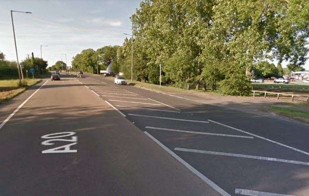 The A20 near Brands Hatch. Picture: Google