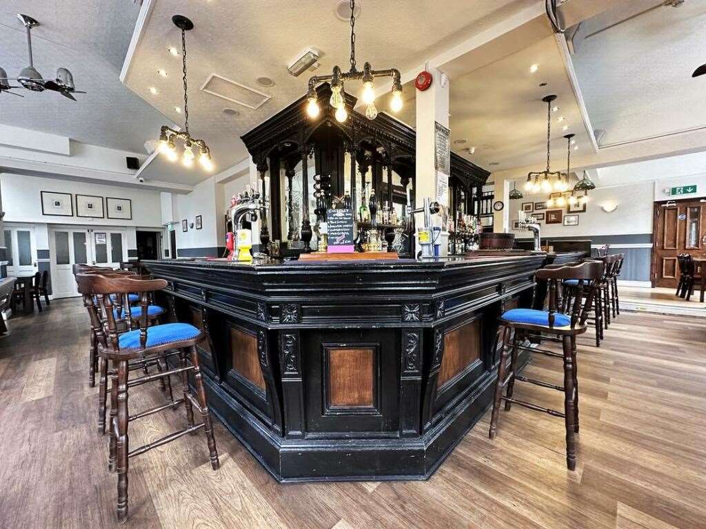 The bar inside the Royal Hotel in Sheerness. Picture: Royal Hotel/ Rightmove