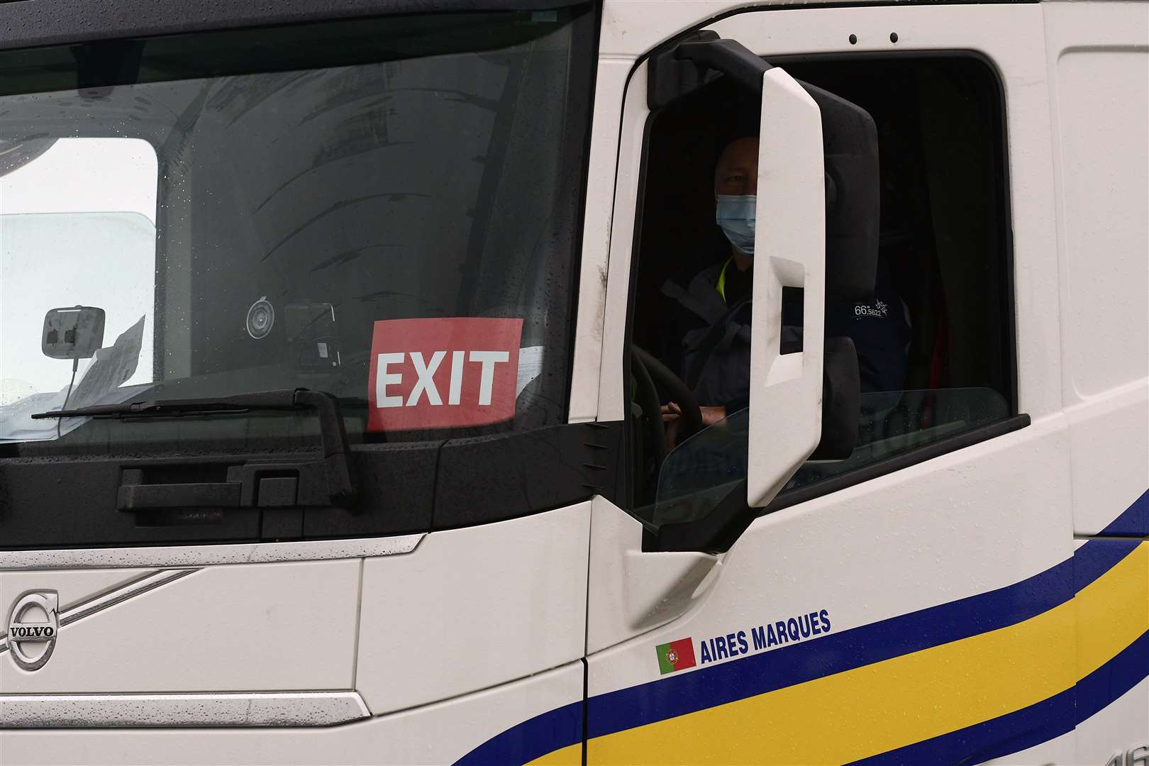 Truckers are receiving Covid-19 tests at the Sevington site. Picture: Barry Goodwin