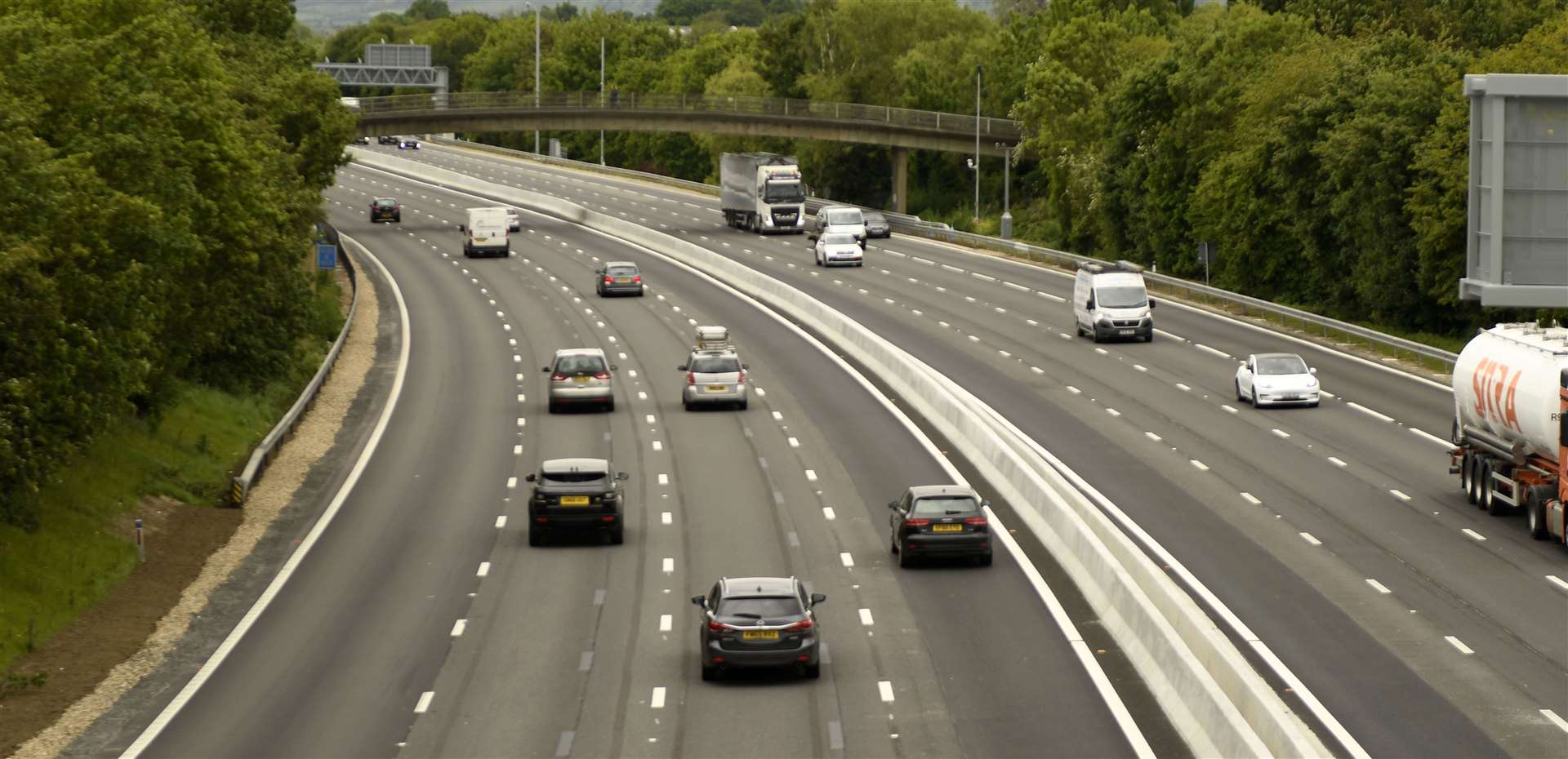 Two lanes were closed between junction 2 and 3 on the M20. Stock picture: Barry Goodwin