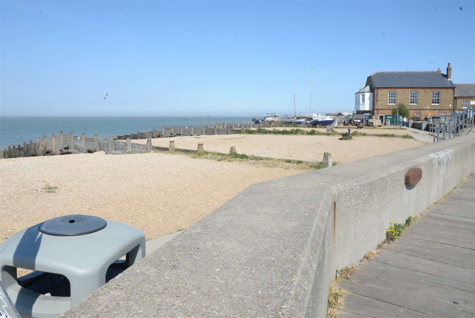 A bomb disposal unit attended West Beach in Whitstable. Picture: Chris Davey