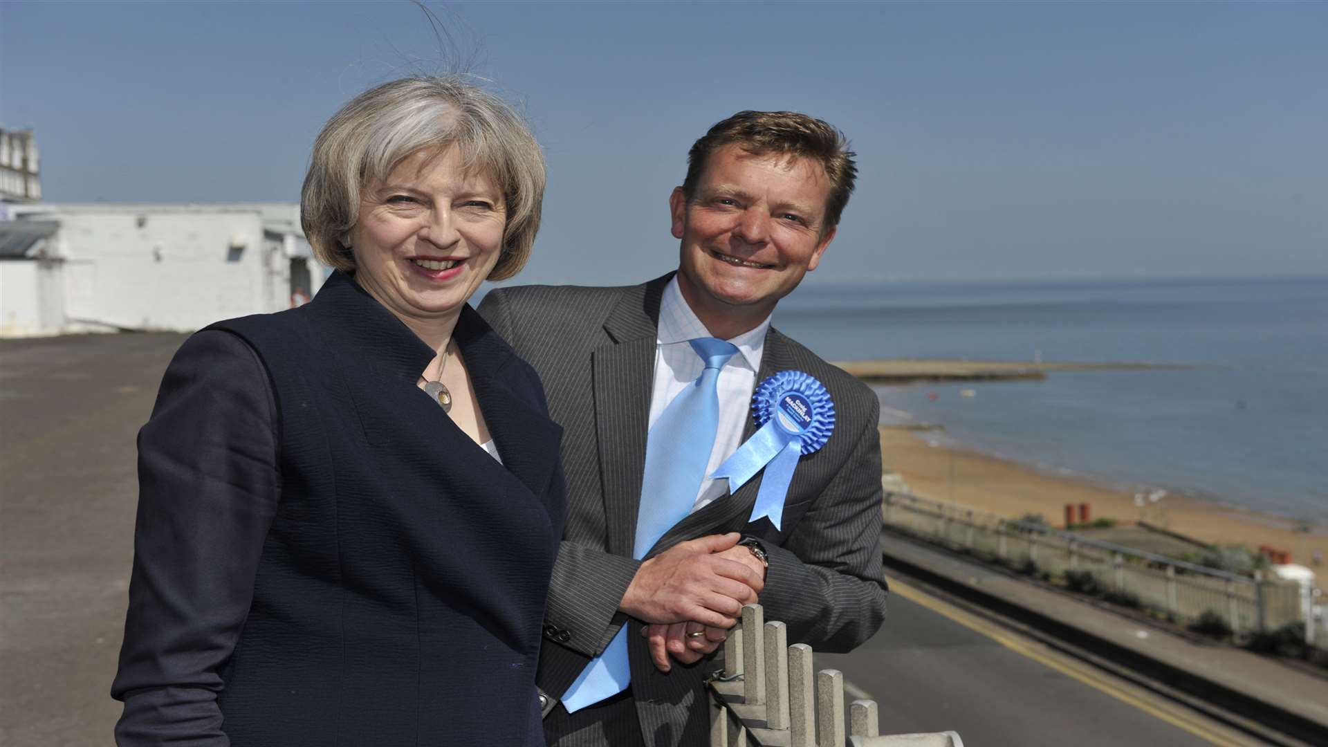 Theresa May with Craig Mackinlay in Ramsgate