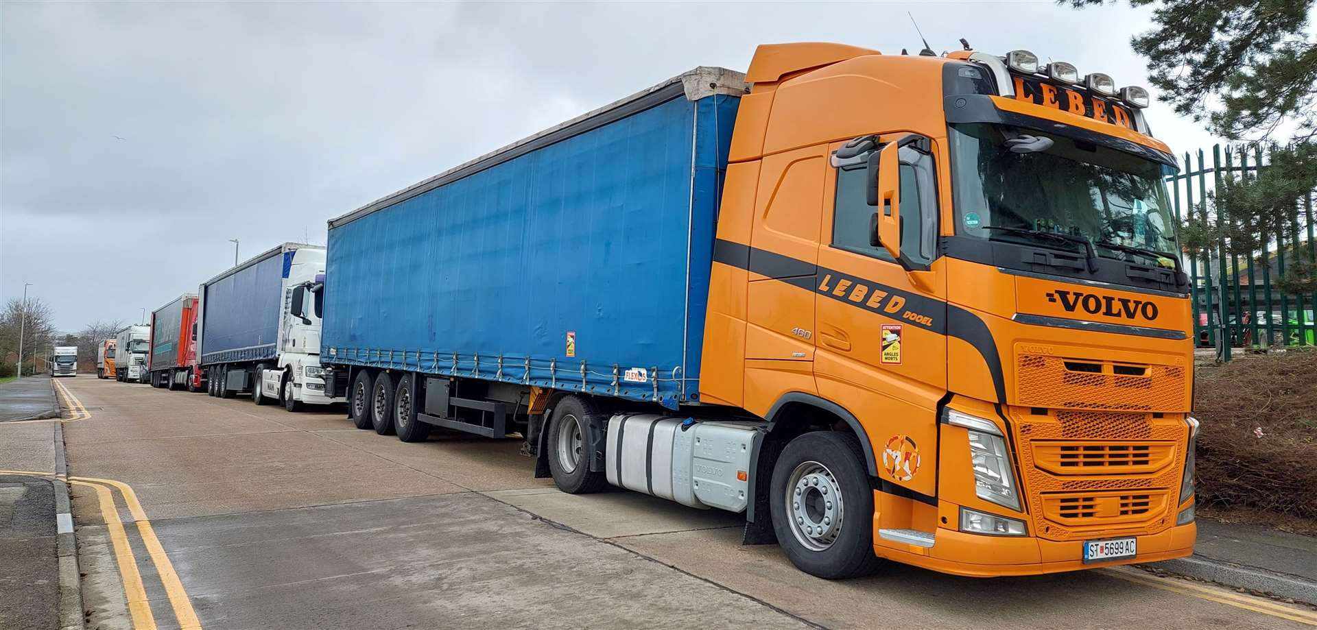 Lorries parking on the Henwood Industrial Estate are still causing issues