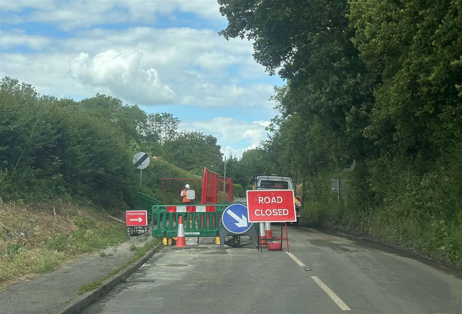 B2015 Maidstone Road in Nettlestead is also shut for planned water works