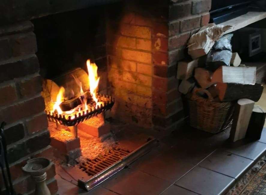 Peter had to chop wood to light his fireplace to keep warm