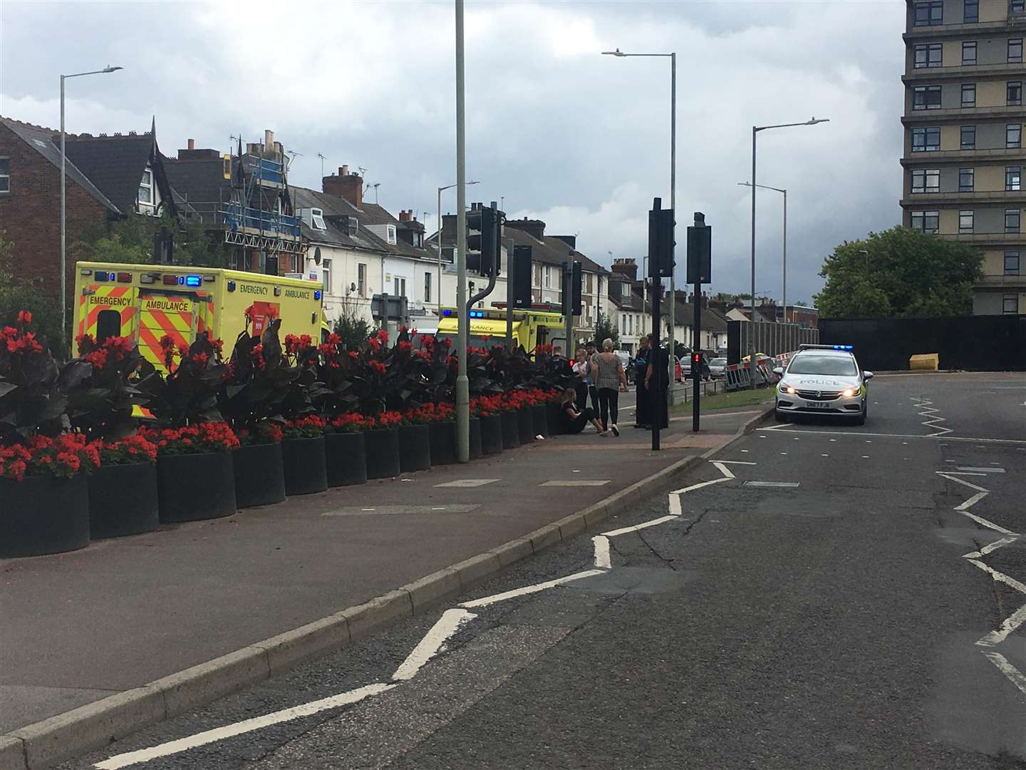 One lane of the ring road was closed