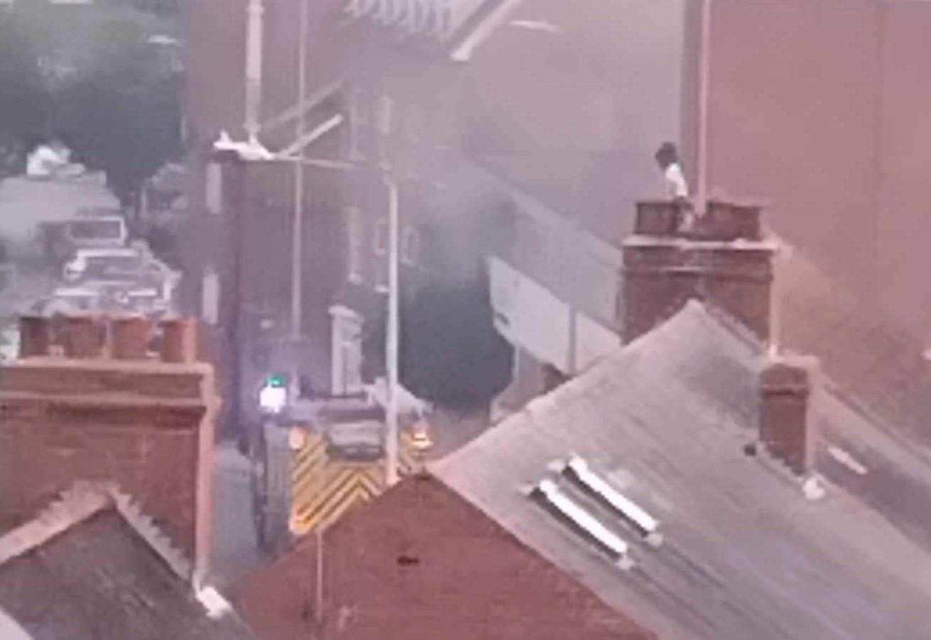 Two fire engines and police were spotted at a building fire in Tram Road, Folkestone, on Saturday, June 22. Picture: Jason Moves