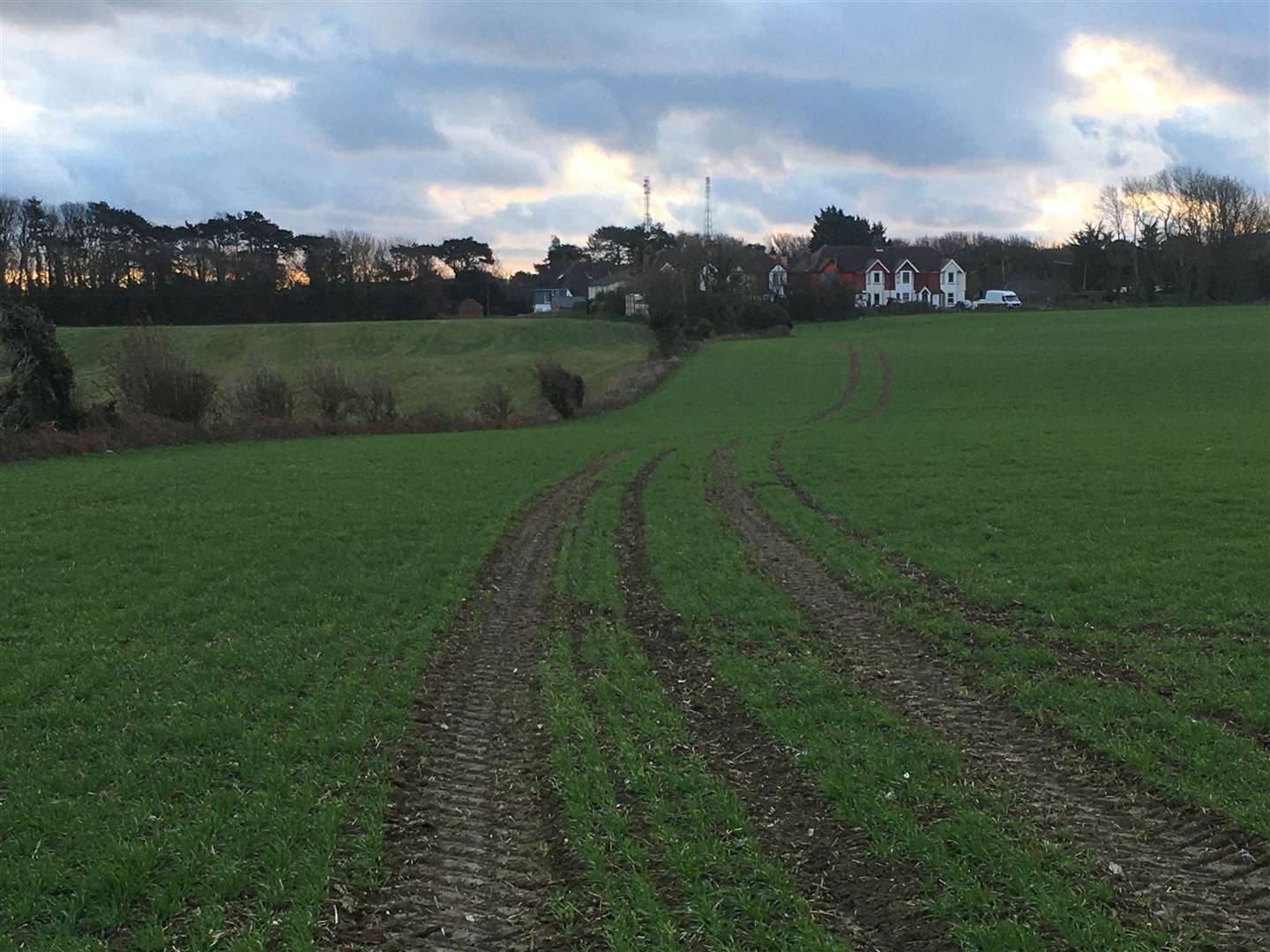 Buildings to be used by Customs and Defra will be on the left of this picture, in view of homes in St Martin's Road, Guston