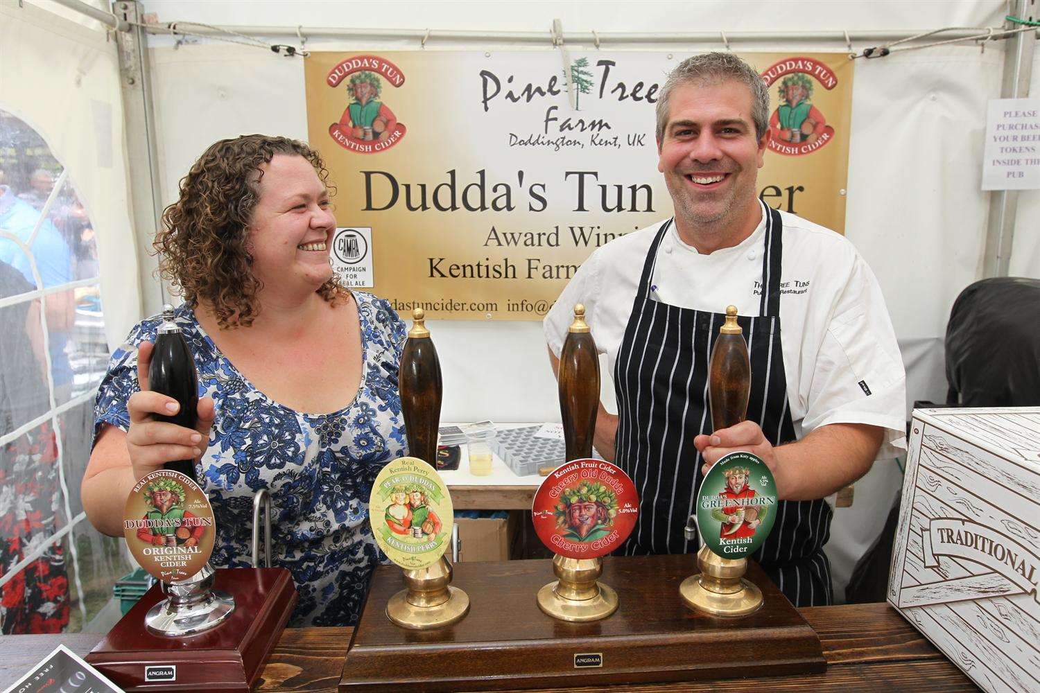 Carol Haines with husband Chris, landlords of The Three Tuns.